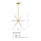 Designers Fountain Star Dust 60 Watt 8-Light Brushed Gold Mid-Century Modern Pendant Light with Natural Marble Accents D304C-15P-BG - alternate 5